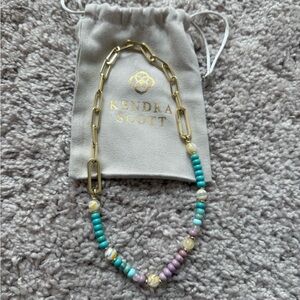 Kendra Scott Gold and Multicolor Beaded Necklace